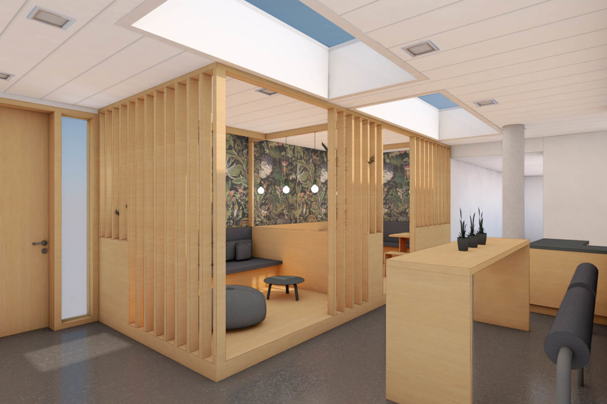 Designkonzept für die Lounge der DISCO HI-TEC in Kirchheim bei München im japanischen Stil © Innenarchitekt: Heike Schwarzfischer Interiordesign Landshut