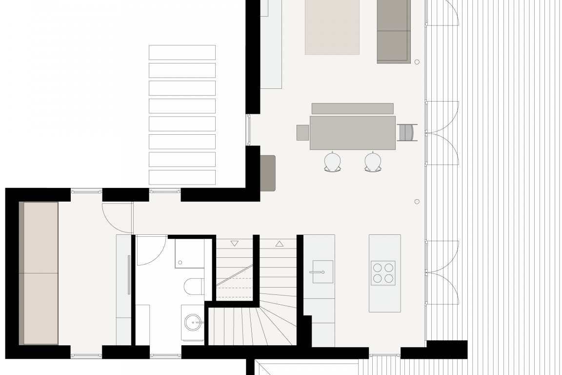 Wohnraumgestaltung für eine fünfköpfige Familie in modernem Wohnstil mit zeitlosen Klasssikern und einer Spur Vintage © Heike Schwarzfischer Interiordesign in Landshut bei München